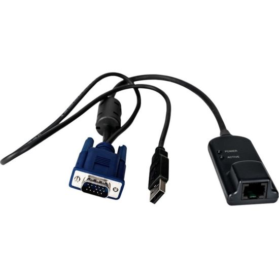 Picture of Vertiv Avocent KVM Interface Module | MPU Virtual Media CAC | TAA Compliant - RJ-45/USB/VGA Server Interface Module for Keyboard/Mouse, Switch, Monitor, Server - HD-15 VGA, Male USB - RJ-45 Female Network - Black - TAA Compliant