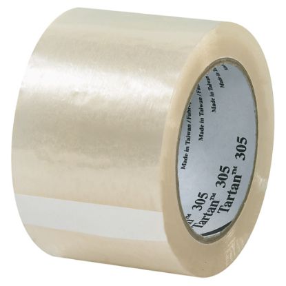 Picture of 3M 305 Carton Sealing Tape, 3in x 110 Yd., Clear, Case Of 24