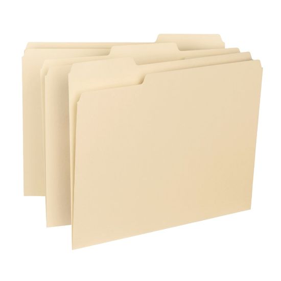 Picture of Smead Interior Folders, 1/3 Cut, Letter Size, Manila, Box Of 100