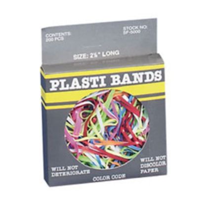 Picture of Baumgartens Plastibands, 2 1/4in, Assorted Colors, Pack Of 200