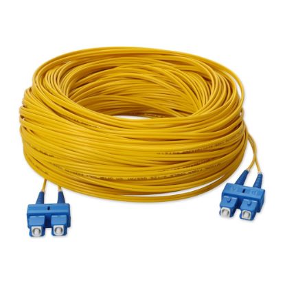 Picture of AddOn 25m SC OS1 Yellow Patch Cable - Patch cable - SC/UPC single-mode (M) to SC/UPC single-mode (M) - 25 m - fiber optic - duplex - 9 / 125 micron - OS1 - halogen-free - yellow