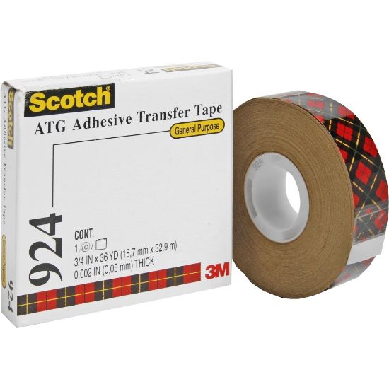 Picture of Scotch General-Purpose Adhesive Transfer Tape - 36 yd Length x 0.75in Width - 2 mil Thickness - 2 mil - Acrylic Backing - 1 / Roll - Clear