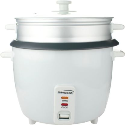 Picture of Brentwood 10-Cup Rice Cooker and Steamer, White