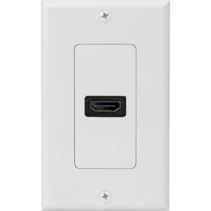 Picture of 4XEM Single HDMI Wall Plate - Flush mount wallplate - HDMI - white - 1-gang - for P/N: 4XHDMI4K2KPRO100