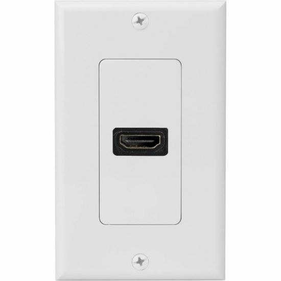 Picture of 4XEM Single HDMI Wall Plate - Flush mount wallplate - HDMI - white - 1-gang - for P/N: 4XHDMI4K2KPRO100