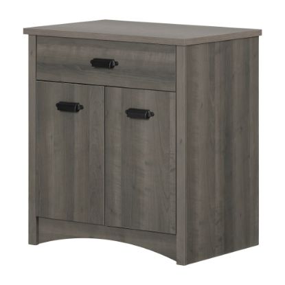 Picture of South Shore Gascony 27inW Printer Cabinet With Drawer, Gray Maple