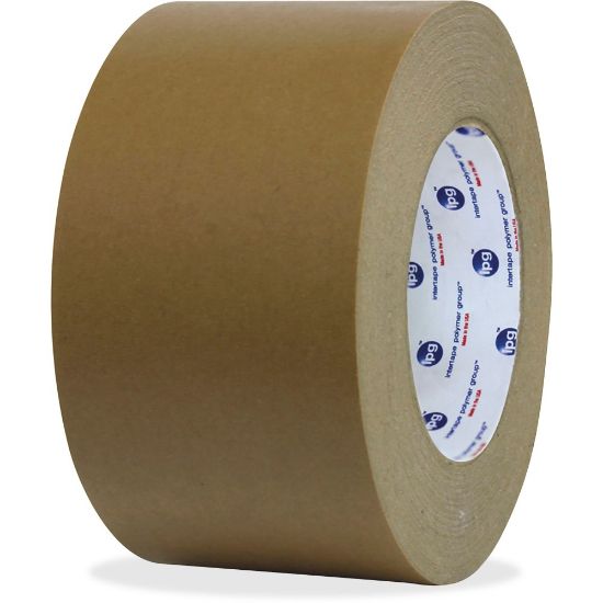 Picture of ipg Medium Grade Flatback Tape - 60 yd Length x 3in Width - Synthetic Rubber Backing - 16 / Carton - Brown