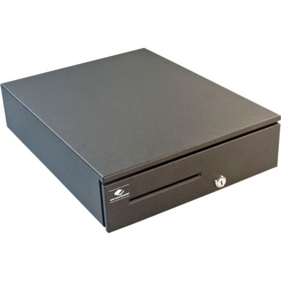 Picture of APG Cash Drawer Series 4000 1317 Cash Drawer - 4 Bill x 4 Coin - Single Media, Painted Front - Black - Printer Driven - 4.4in H x 13.3in W x 17.2in D