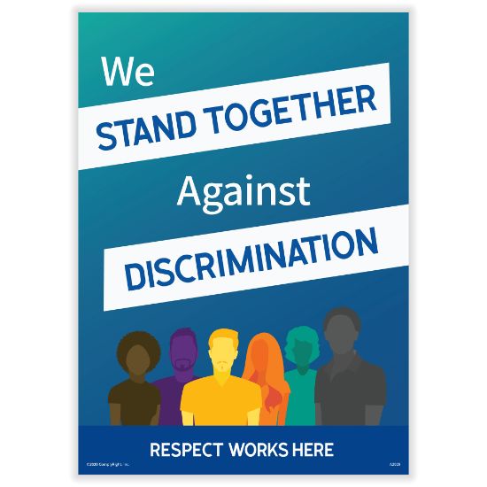 Picture of ComplyRight Respect Works Here Diversity Poster, We Stand Together Against Discrimination, English, 10in x 14in