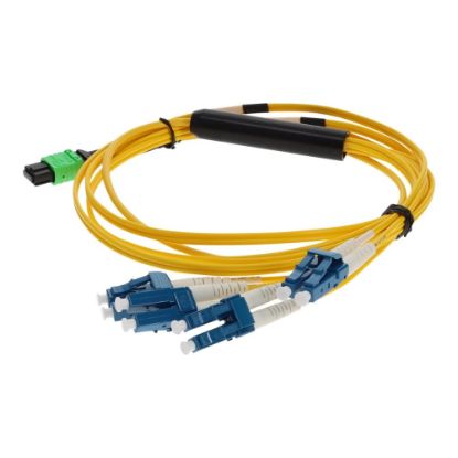 Picture of AddOn - Patch cable - LC single-mode (M) to MPO single-mode (F) - 3 m - fiber optic - 9 / 125 micron - OS1 - halogen-free - yellow