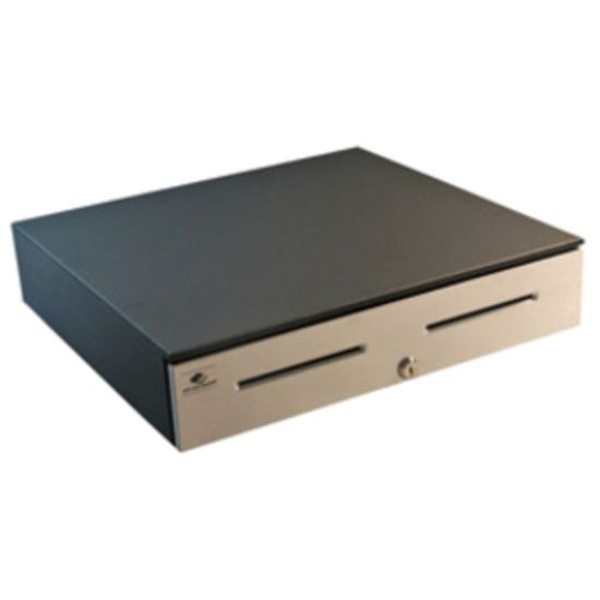 Picture of apg Legend Cash Drawer - USD 5 Bill - 5 Coin - 2 Media Slot - Stainless Steel, Steel - Black - 4.2in Height x 18in Width x 16.7in Depth