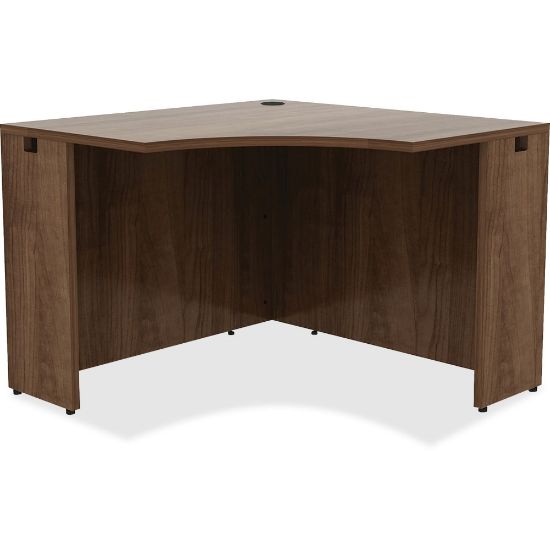 Picture of Lorell Essentials 42inW Corner Computer Desk, Walnut