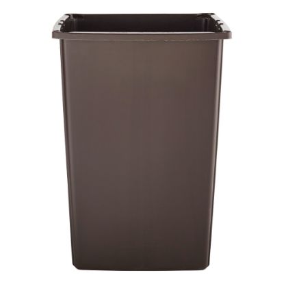 Picture of Rubbermaid Glutton Rectangular Plastic Waste Container, 56 Gallons, 31 1/8inH x 25 1/2inW x 22 3/4inD, Brown