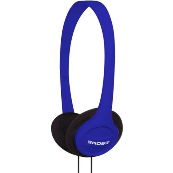 Picture of Koss KPH7 Headphone - Stereo - Blue - Wired - 32 Ohm - 80 Hz 18 kHz - Over-the-head - Binaural - Supra-aural - 4 ft Cable