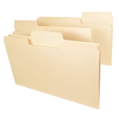 Picture of Smead SuperTab File Folders, Legal Size, 1/3 Cut, Manila, Box Of 100