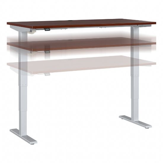 Picture of Move 40 Series by Bush Business Furniture Electric Height-Adjustable Standing Desk, 60in x 30in, Hansen Cherry/Cool Gray Metallic, Standard Delivery