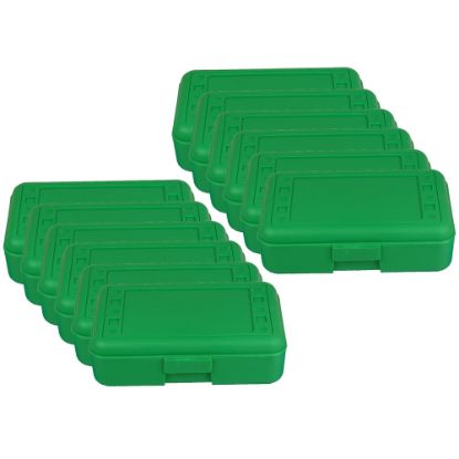 Picture of Romanoff Pencil Boxes, 2-1/2inH x 8-1/2inW x 5-1/2inD, Green, Pack Of 12 Boxes