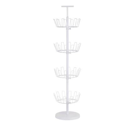 Picture of Honey-Can-Do 4-Tier Revolving Shoe Tree, 49 1/4inH x 11 1/2inW x 11 1/2inD, White