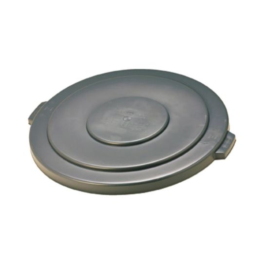 Picture of Rubbermaid Commercial Brute 55-Gallon Container Lid - Round - Plastic, High-density Polyethylene (HDPE) - 1 Each - Gray