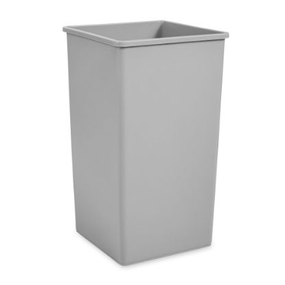 Picture of Rubbermaid Commercial Untouchable Square Container - 50 gal Capacity - Square - Crack Resistant, Durable, Compact, Rugged - 34.3in Height x 19.5in Width x 19.5in Depth - Plastic - Gray - 1 Each