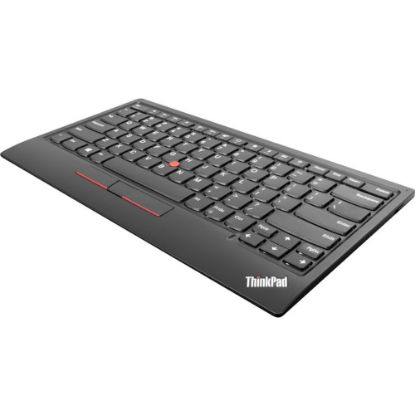 Picture of Lenovo ThinkPad TrackPoint Keyboard II (US English) - Wired/Wireless Connectivity - Bluetooth - 2.40 GHz - USB Type A Interface - English (US) - Notebook - Trackpoint - Windows, Android, PC - Black