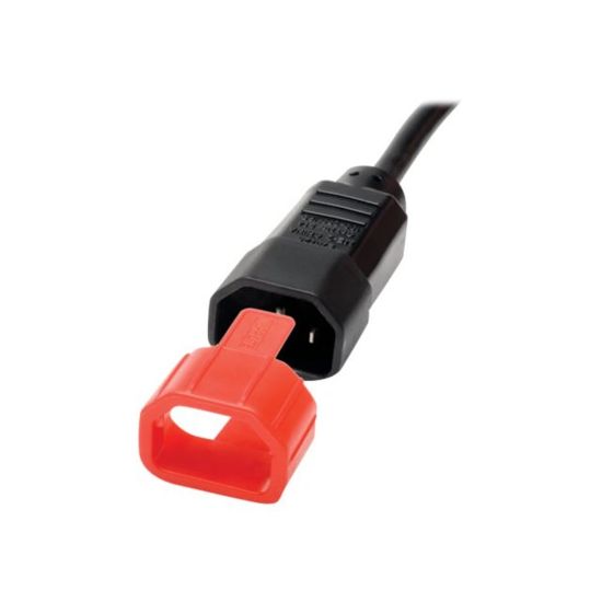 Picture of Tripp Lite PDU Plug Lock Connector C14 Power Cord to C13 Outlet Red 100pk - Cable removal lock - red