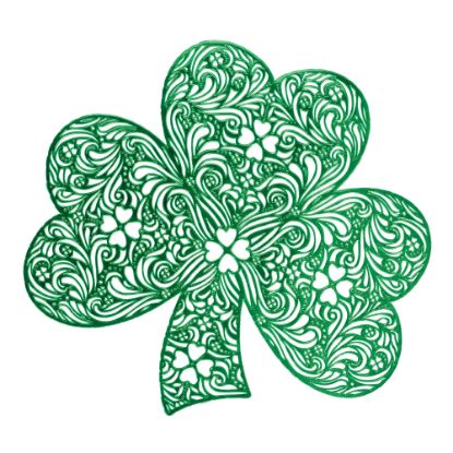 Picture of Amscan St. Patricks Day Vinyl Shamrock Place Mats, 15-1/2in, Green, Pack Of 4 Mats