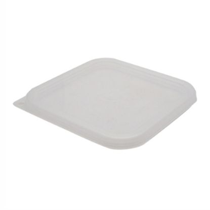 Picture of Cambro CamSquare Lid, 4 Qt, 1/2inH x 7 5/16inW x 7 5/16inD, White