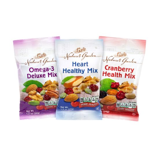 Picture of Natures Garden Healthy Snack Mix Variety Pouches, 1.2 Oz, Pack Of 50 Pouches