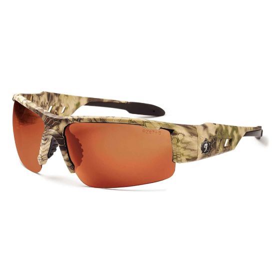 Picture of Ergodyne Skullerz Safety Glasses, Dagr, Polarized, Kryptek Highlander Frame, Copper Lens