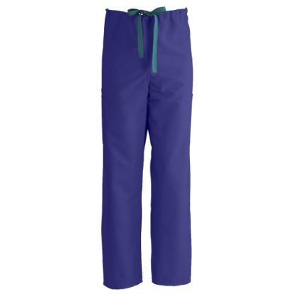 Picture of Medline ComfortEase Unisex Tall Non-Reversible Drawstring Cargo Scrub Pants, Small, Purple