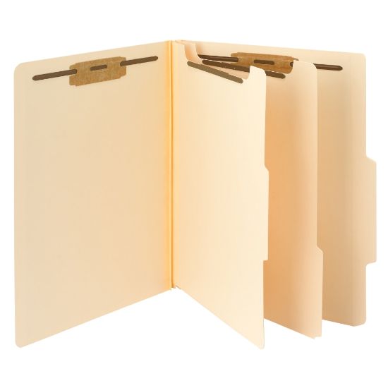 Picture of Smead Manila Classification Folders, 2 Dividers, Letter Size, Box Of 10