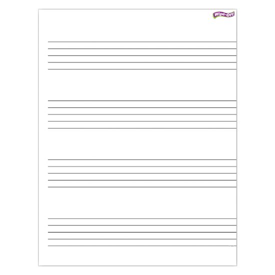 Picture of TREND Music Staff Paper Wipe-Off Chart, 17in x 22in, Pack Of 6