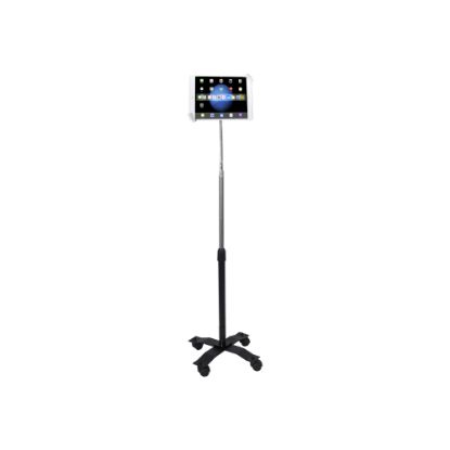 Picture of CTA Digital Compact Security Gooseneck Floor Stand For 7in-13in Tablets, Including iPad 10.2in (7th/ 8th/ 9th Generation) Up-13in Screen Support 7in Height X 17.5in Width Floor Stand Black, Silver