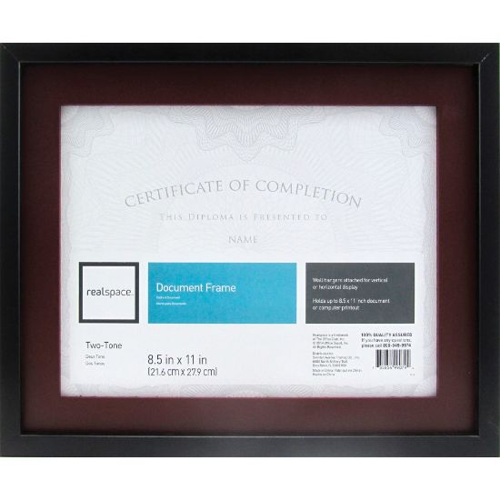 Picture of Realspace Photo/Document Frame, Gallery, 11in x 14in With Mat, Black/Brown