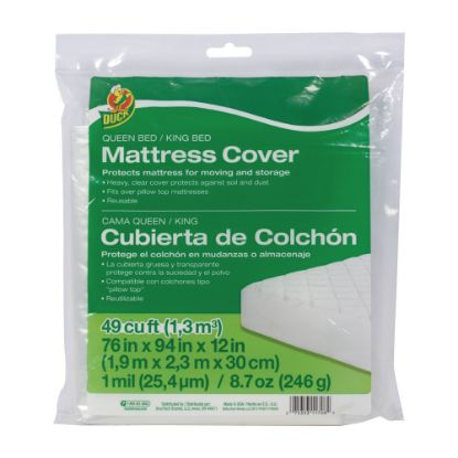 Picture of Duck Mattress Cover, Queen/King, 76inH x 94inW x 12inD, Clear