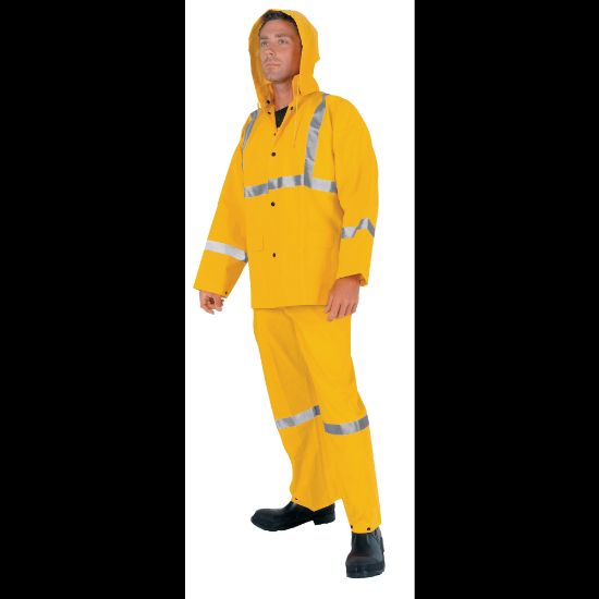 Picture of MCR Safety Three-Piece PVC Rain Suit, X-Large, Yellow