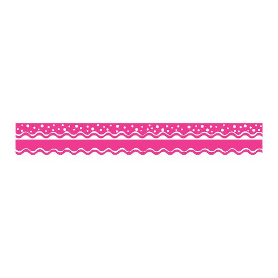 Picture of Barker Creek Scalloped-Edge Double-Sided Borders, 2 1/4in x 36in, Hot Pink, Pack Of 13