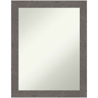 Picture of Amanti Art Narrow Non-Beveled Rectangle Framed Bathroom Wall Mirror, 27-1/2in x 21-1/2in, Rustic Plank Gray