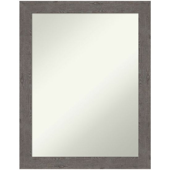 Picture of Amanti Art Narrow Non-Beveled Rectangle Framed Bathroom Wall Mirror, 27-1/2in x 21-1/2in, Rustic Plank Gray