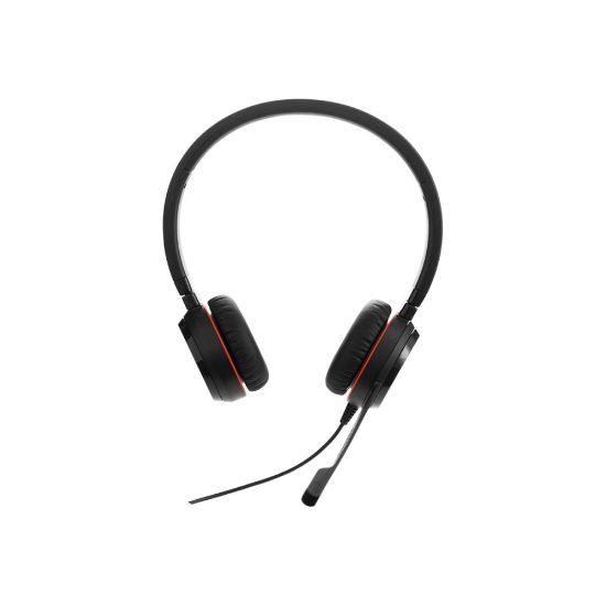 Picture of Jabra Evolve 30 II Headset - Stereo - Mini-phone (3.5mm), USB - Wired - 32 Ohm - 150 Hz - 7 kHz - Over-the-head - Binaural - Supra-aural - 3.94 ft Cable - Electret, Condenser, Noise Cancelling Microphone - Noise Canceling - Black - TAA Compliant