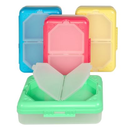 Picture of C-Line Plastic Storage Box, 8-1/4inH x 5-7/16inW x 2-7/16inD, Assorted Colors