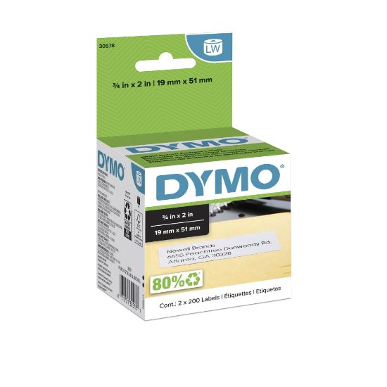 Picture of DYMO LabelWriter Labels, Return Address, 30578, 3/4in x 2in, Box of 400