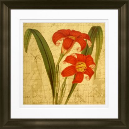 Picture of Timeless Frames Marren Espresso-Framed Floral Artwork, 10in x 10in, Poetic Lillies