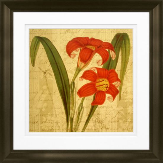 Picture of Timeless Frames Marren Espresso-Framed Floral Artwork, 10in x 10in, Poetic Lillies