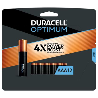 Picture of Duracell Optimum AAA Alkaline Batteries, Pack Of 12