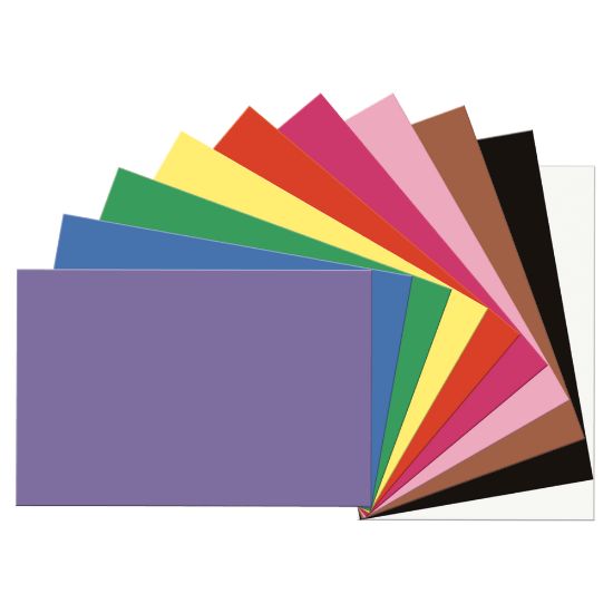 Picture of Prang Construction Paper, 12in x 18in, Assorted, Pack Of 50