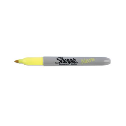 Picture of Sharpie Neon Permanent Marker, Fine Point, Yellow