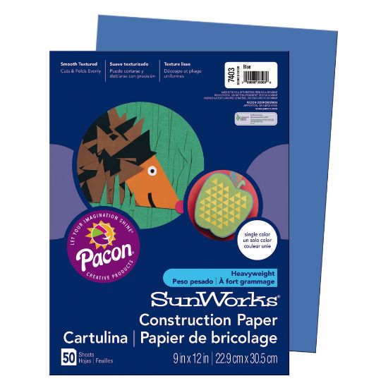 Picture of Prang Construction Paper, 9in x 12in, Blue, Pack Of 50