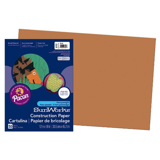 Picture of Prang Construction Paper, 12in x 18in, Brown, Pack Of 50